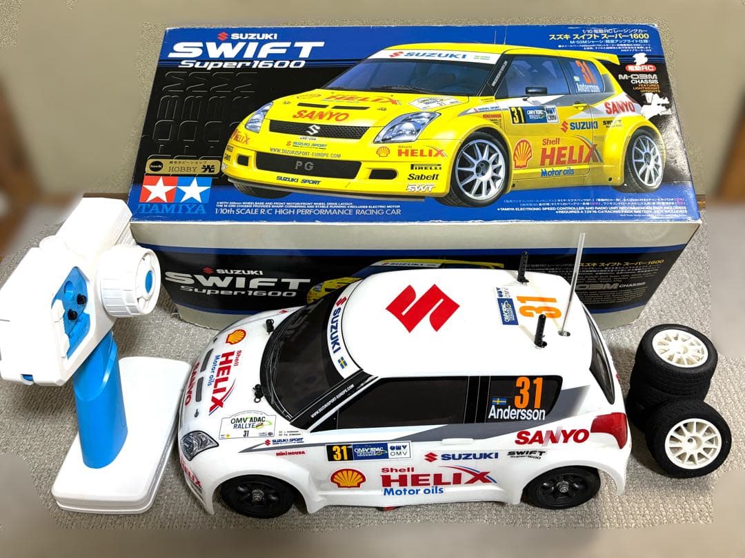 1/10電動RCレーシングカー　スズキスイフトスーパー1600 TAMIYA