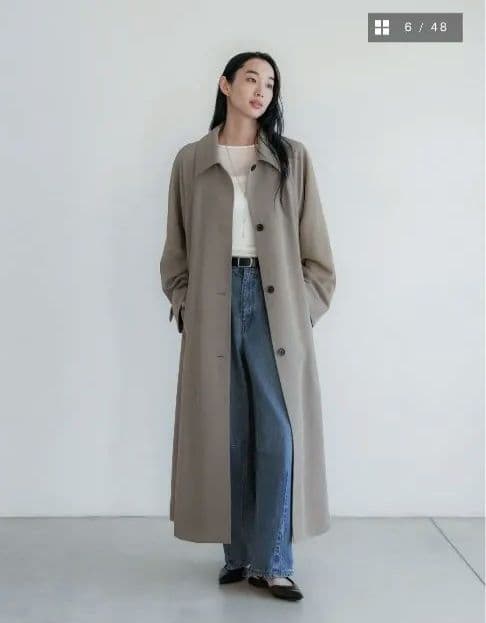 crewre/クルーレ　ドレープステンカラーコート　サイズ2