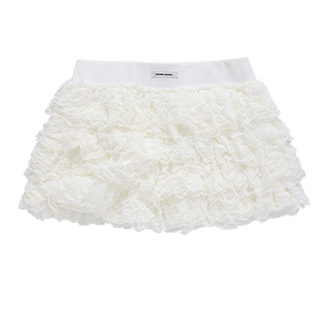 【CRANK】CANCAN FRILL MINI SKIRT White