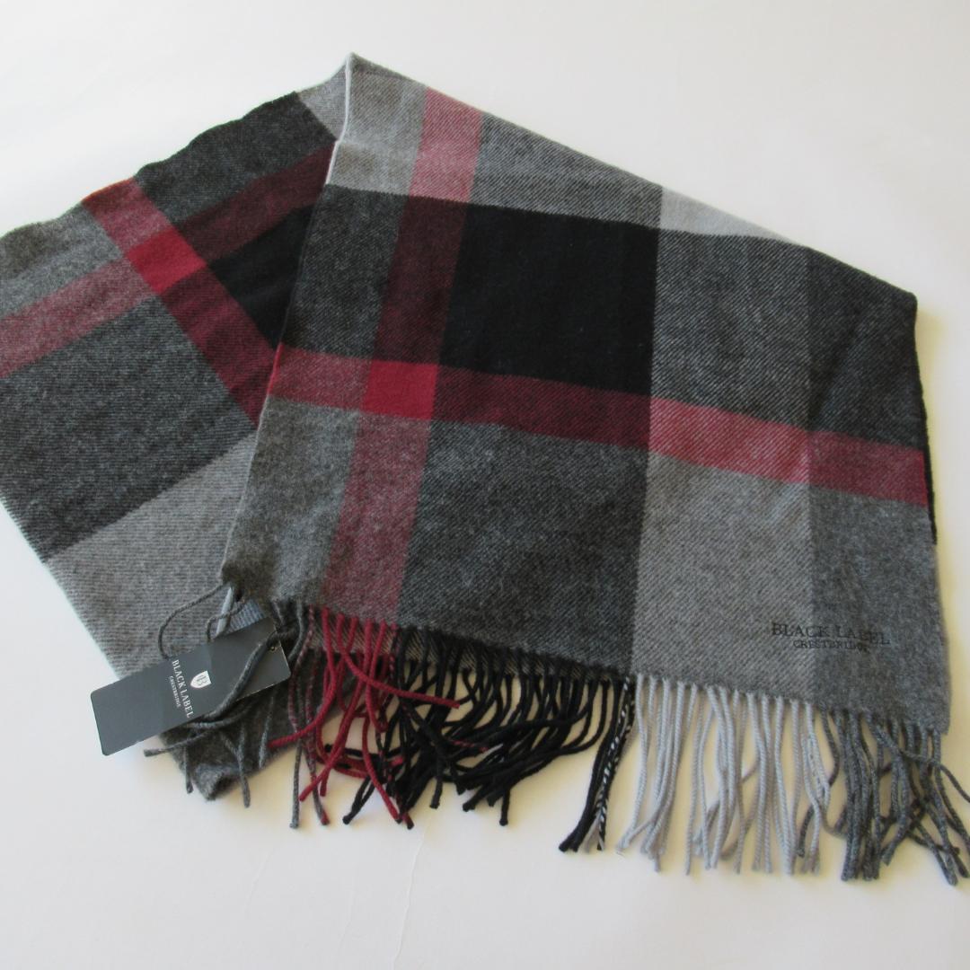 ブラックレーベルクレストブリッジ 新品 カシミヤ混マフラー 51717-374