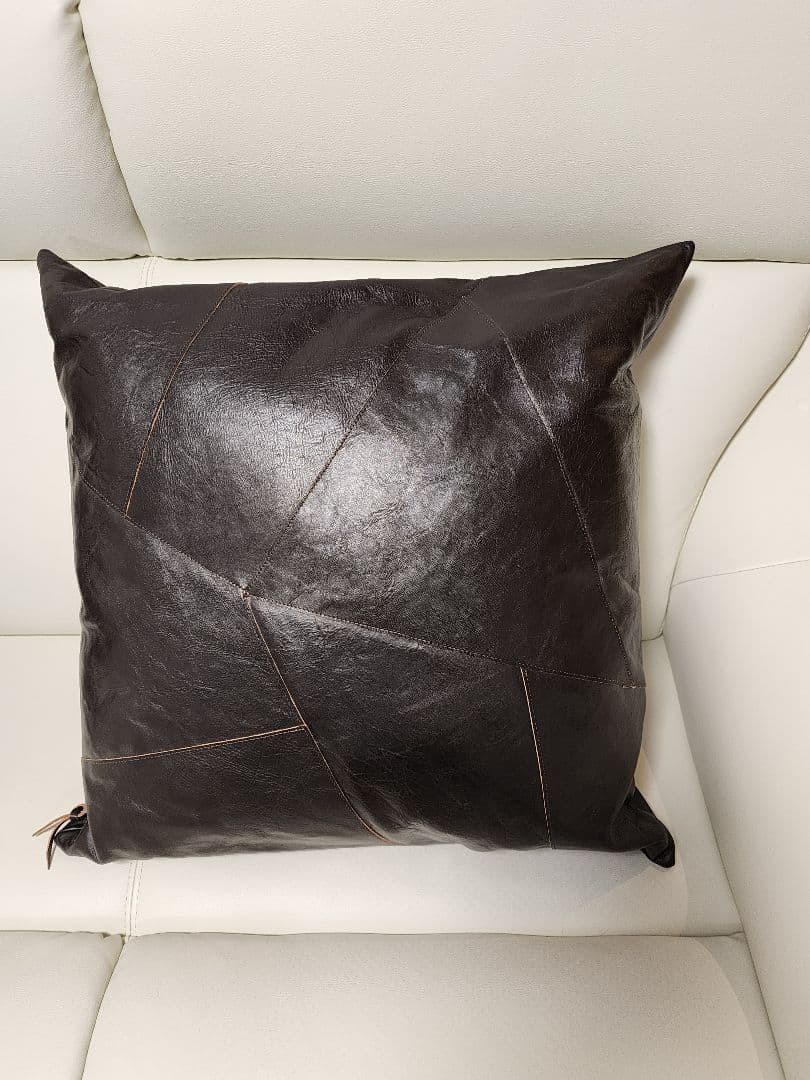 【激渋】TheREALMcCOY'S/馬革/ダークブラウン特大クッション①