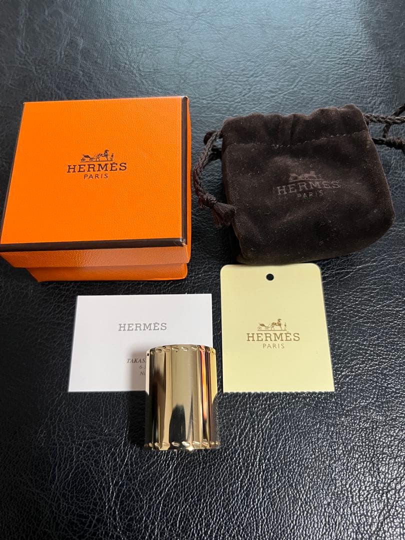 極美品　エルメスHERMES スカーフリング　未使用保管品