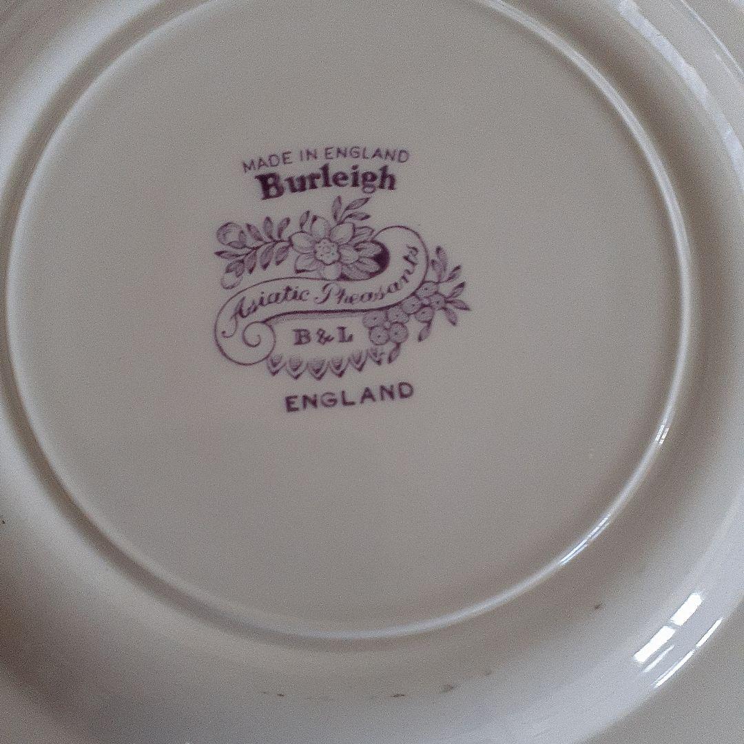 新品Burleigh アジアティックフェザンツプラム皿 22cm 2枚セット