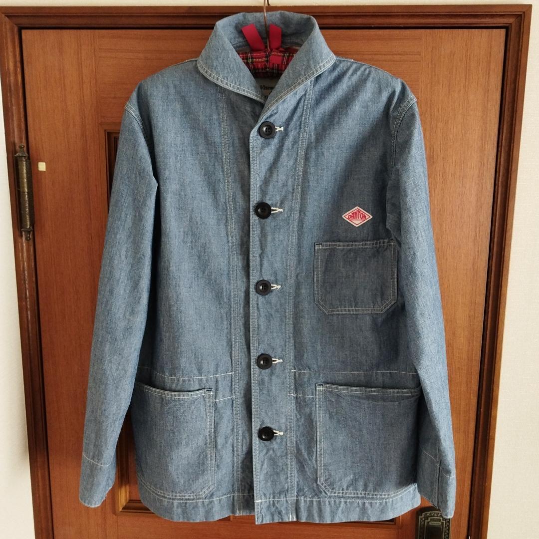 DANTON ダントン ショールカラー シャンブレー カバーオール 42 M L