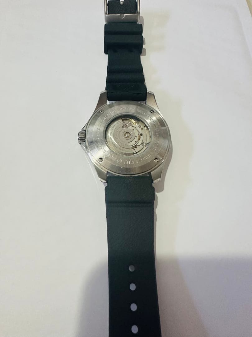 ⭕*す様 HAMILTON 自動巻き ブラックラバーベルト時計 H647150