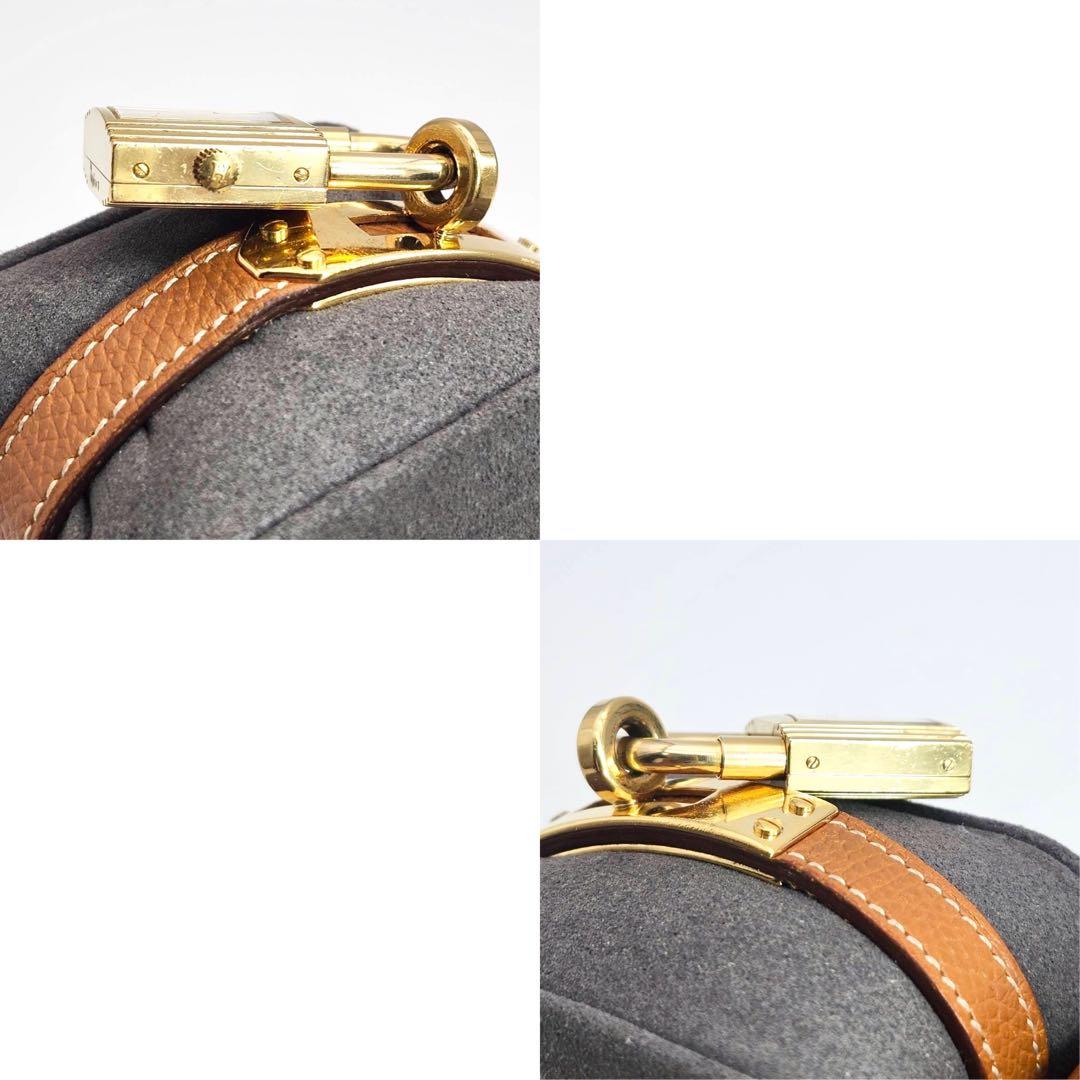 新品電池✨　エルメス　ケリーウォッチ　ゴールド文字盤　ブラウン　レディース