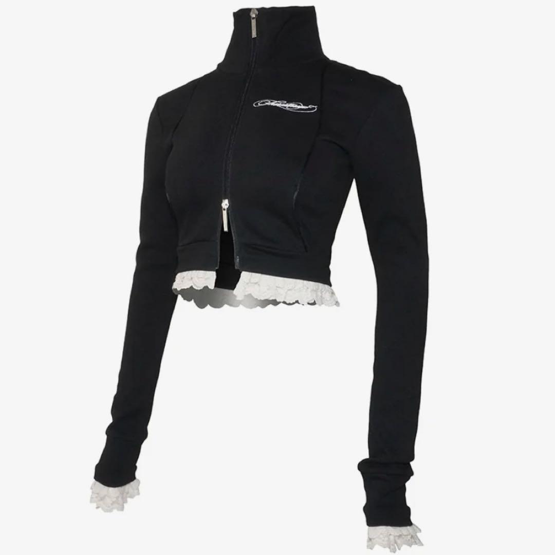 トップス THEREDTHREAD S track jersey jacket lace