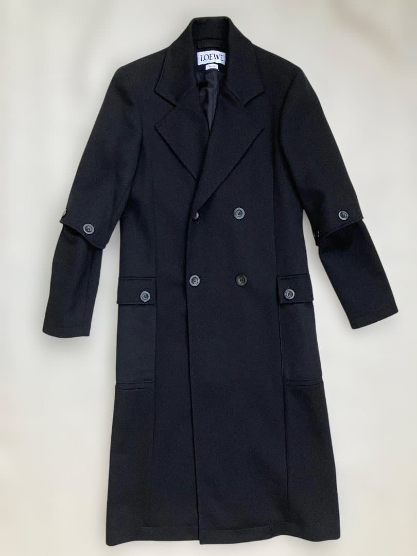 LOEWE ロエベ メンズロングコート ブラック