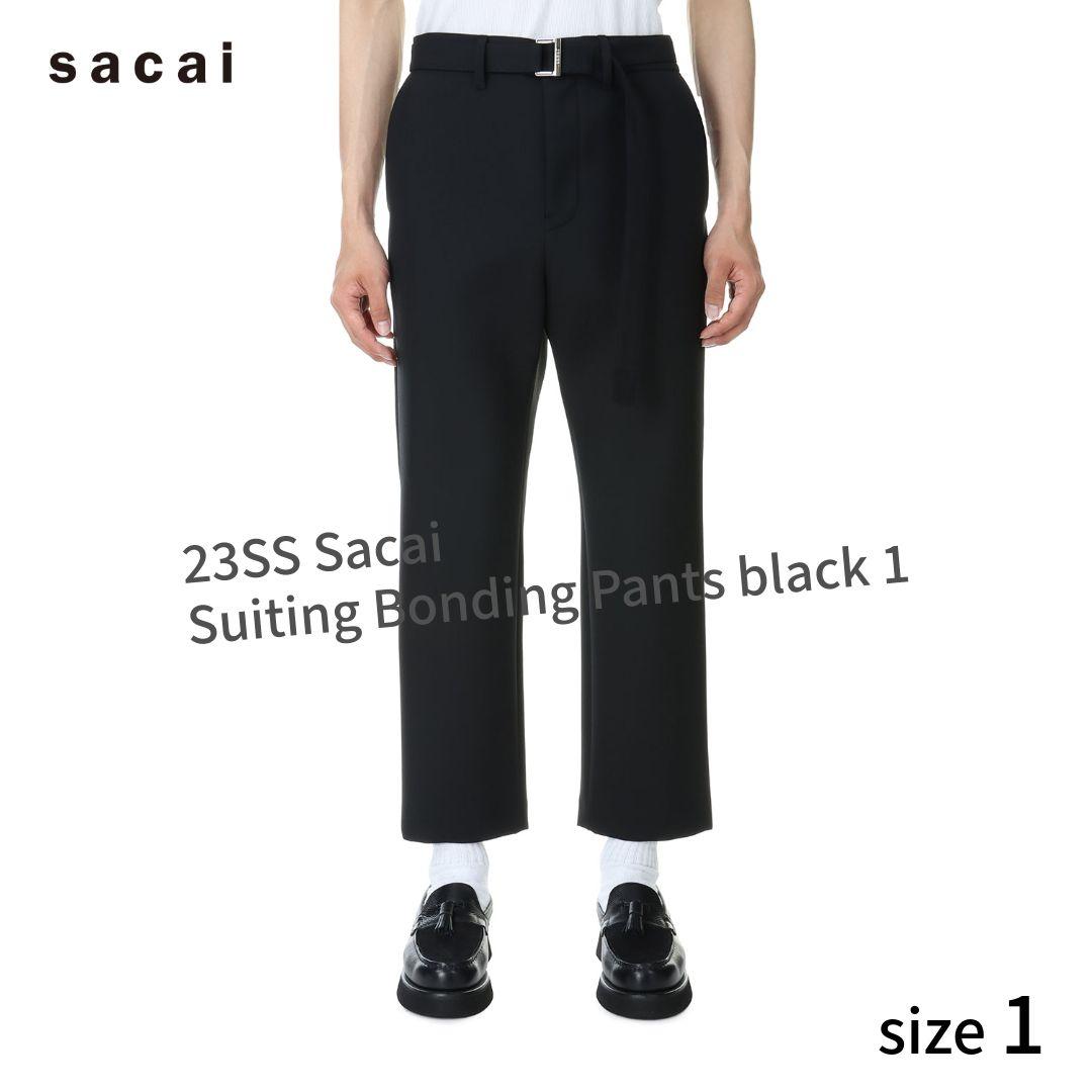 パンツ 23SS Sacai Suiting Bonding Pants black 1