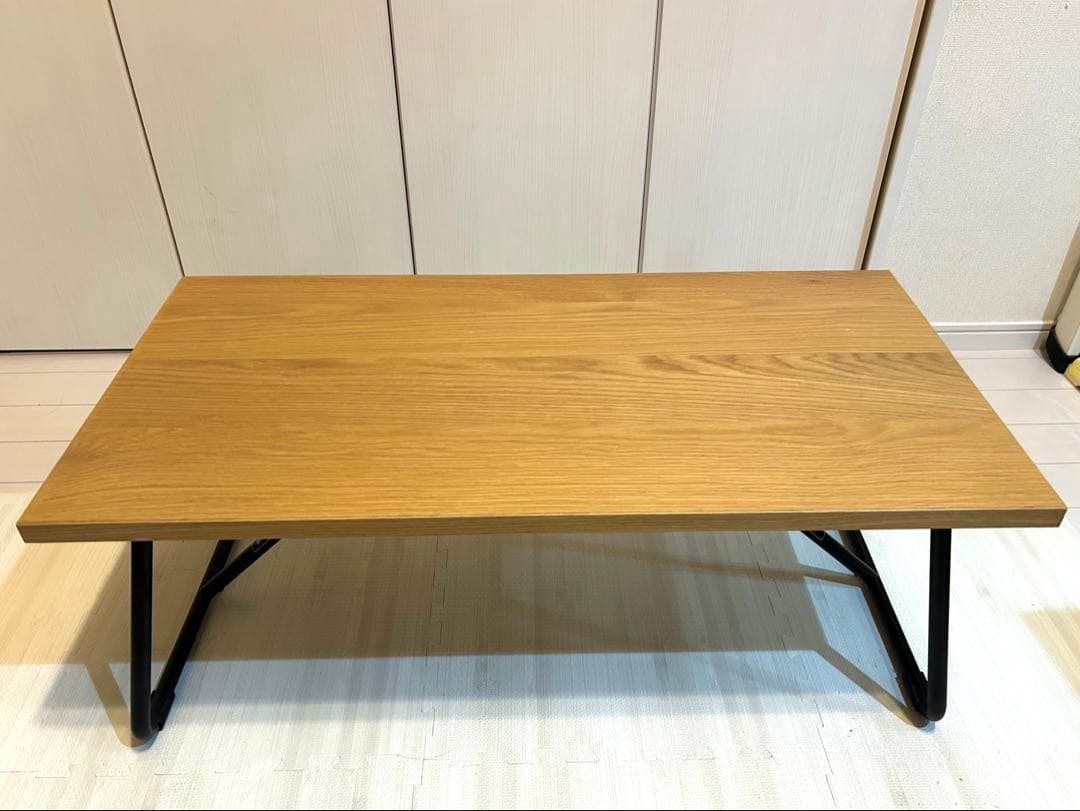 無印良品　折りたたみローテーブル　幅90cm オーク材　テーブル　机