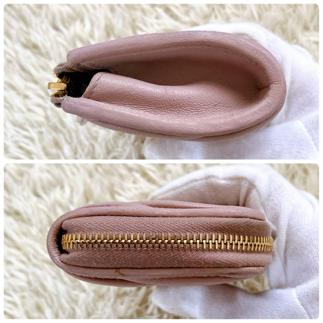 良品✨ミュウミュウ♡ケース キーリング付き マテラッセ ピンク ゴールド