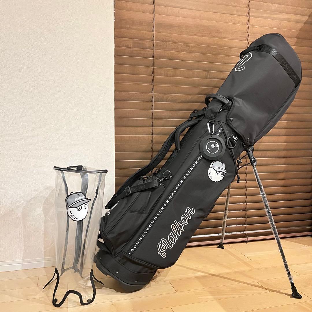 【即発送】25 MALBON マルボンゴルフ キャディバッグ ゴルフバッグ BK
