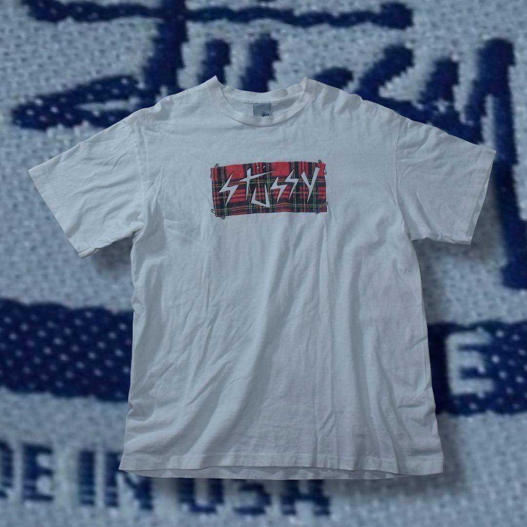 old STUSSY 90s USA製 プリントTシャツ kissオマージュロゴ