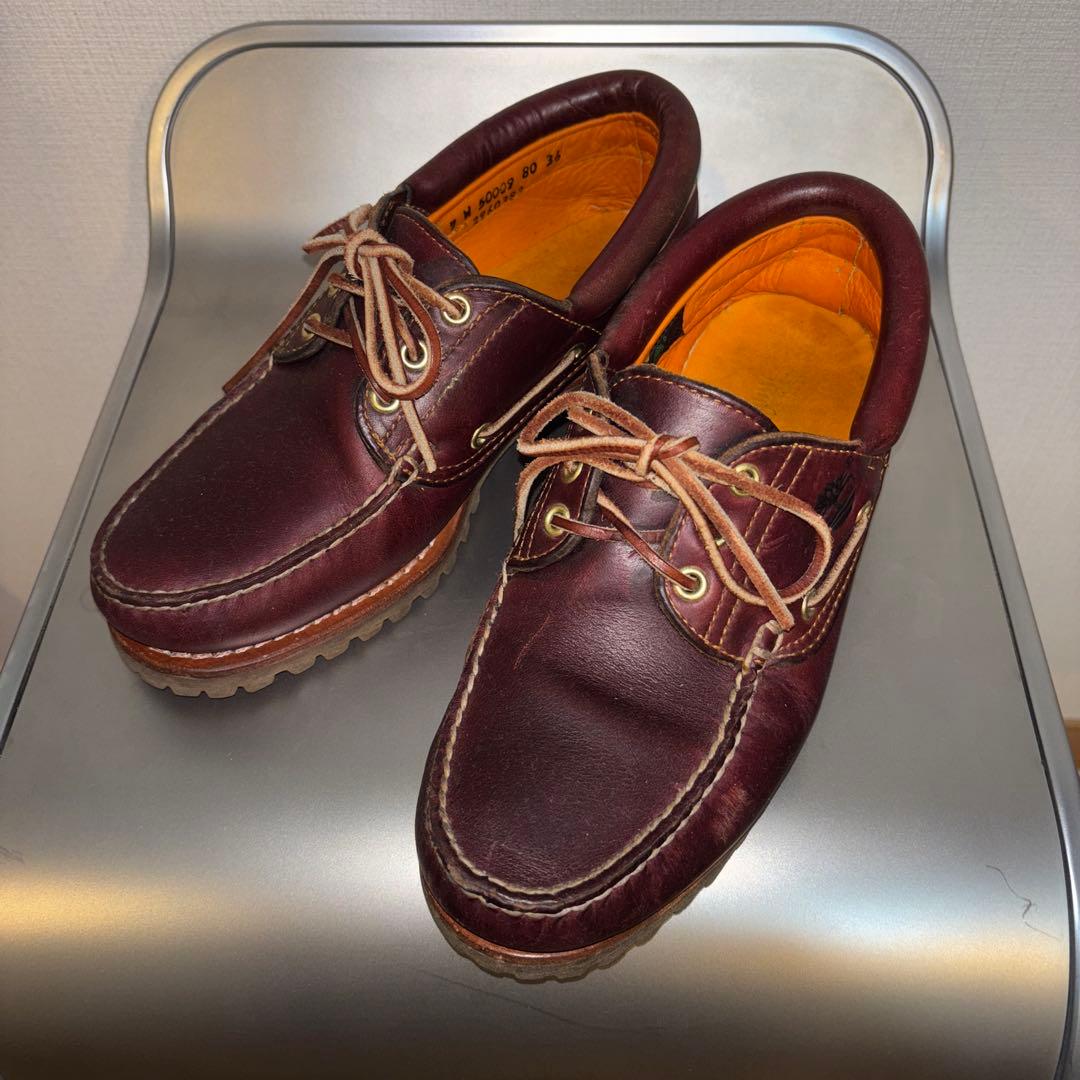 靴 Timberland 3 Eye Lug Burgundy 7w