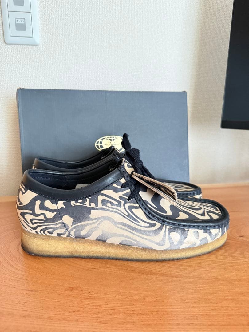 マ*ハ様 クラークスx Wu Wear別注WallabeeWW Loネイビー紺2