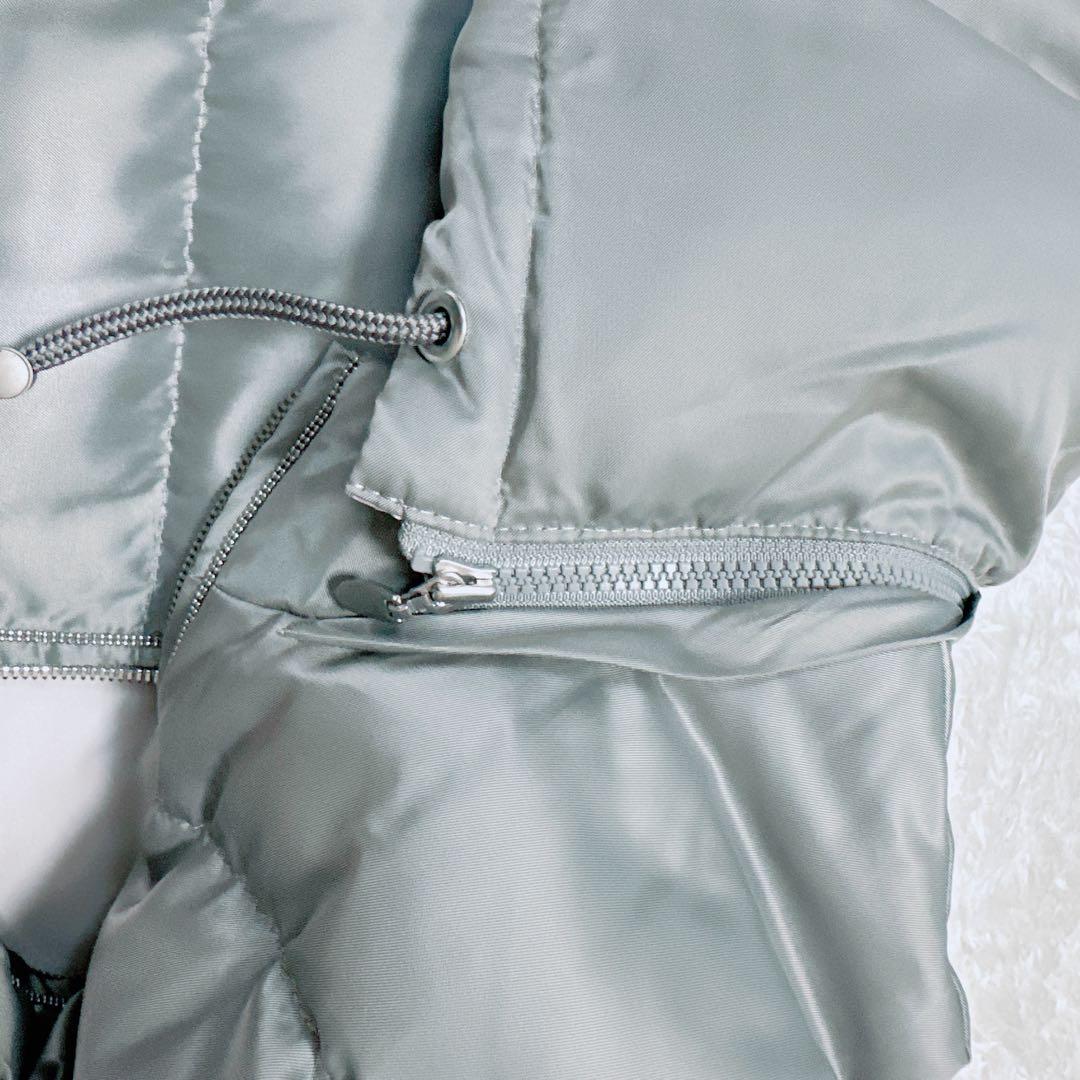 美品 blancvert ブランベール ダウンベスト ミドル丈 フード 2way