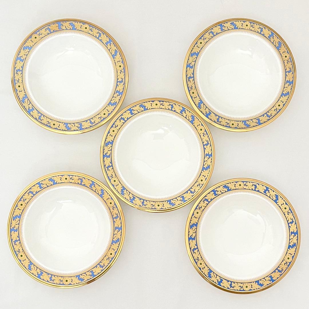 美品　ノリタケ　グランブロシェ ５枚組 16cm ベリー皿　ランプ印