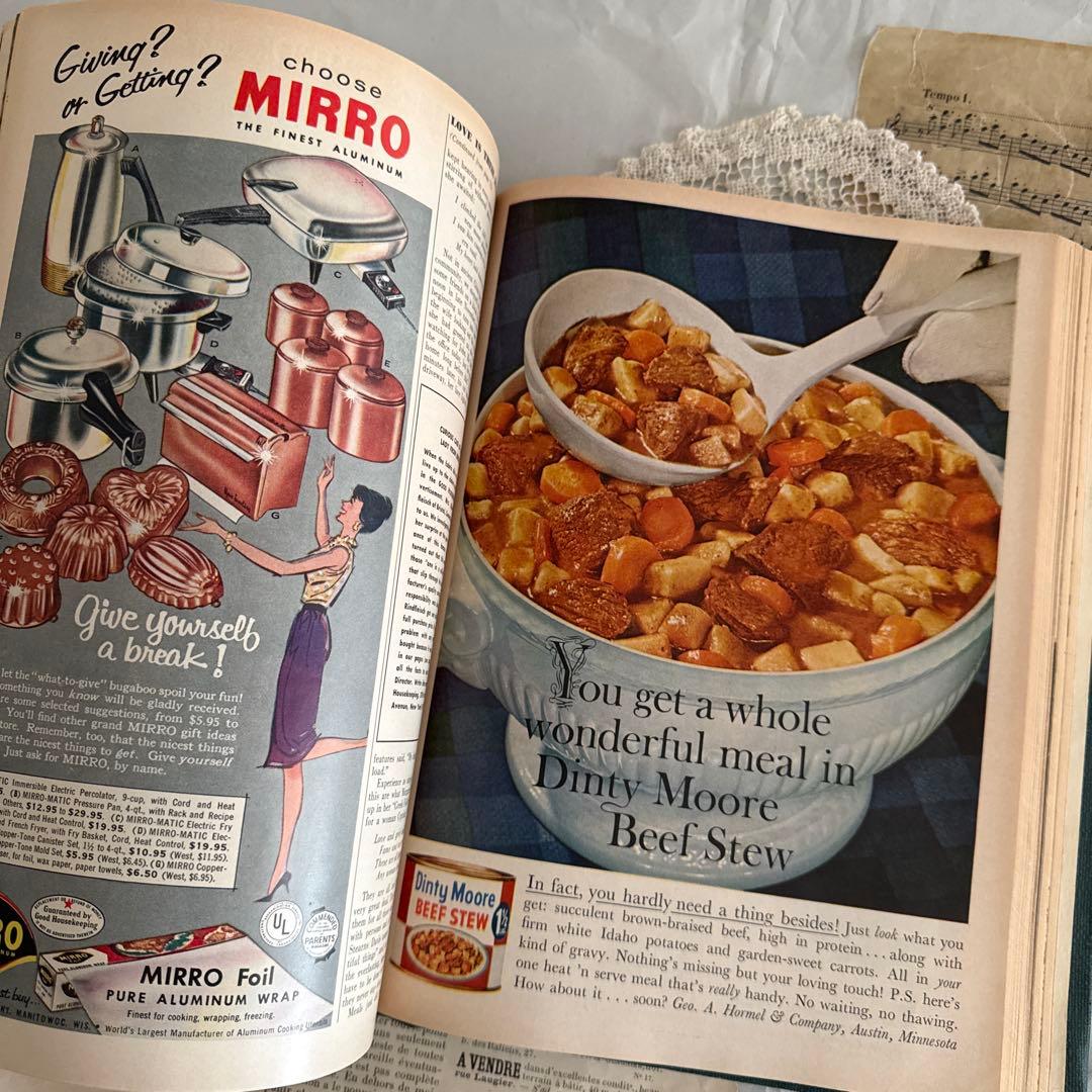 大容量❗️1960年ビンテージ可愛い雑誌　洋書　古書ジャンクジャーナル素材　広告