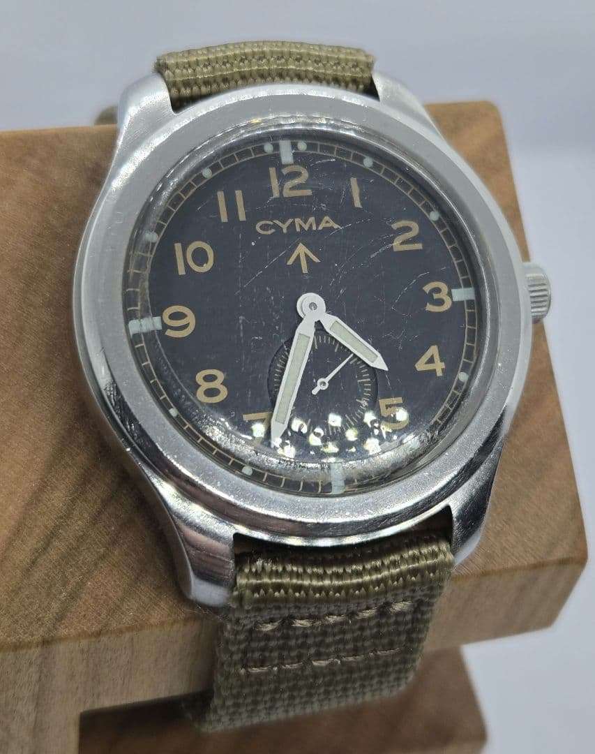ロ*ド様 CYMA アナログ腕時計 ブラックダイアル