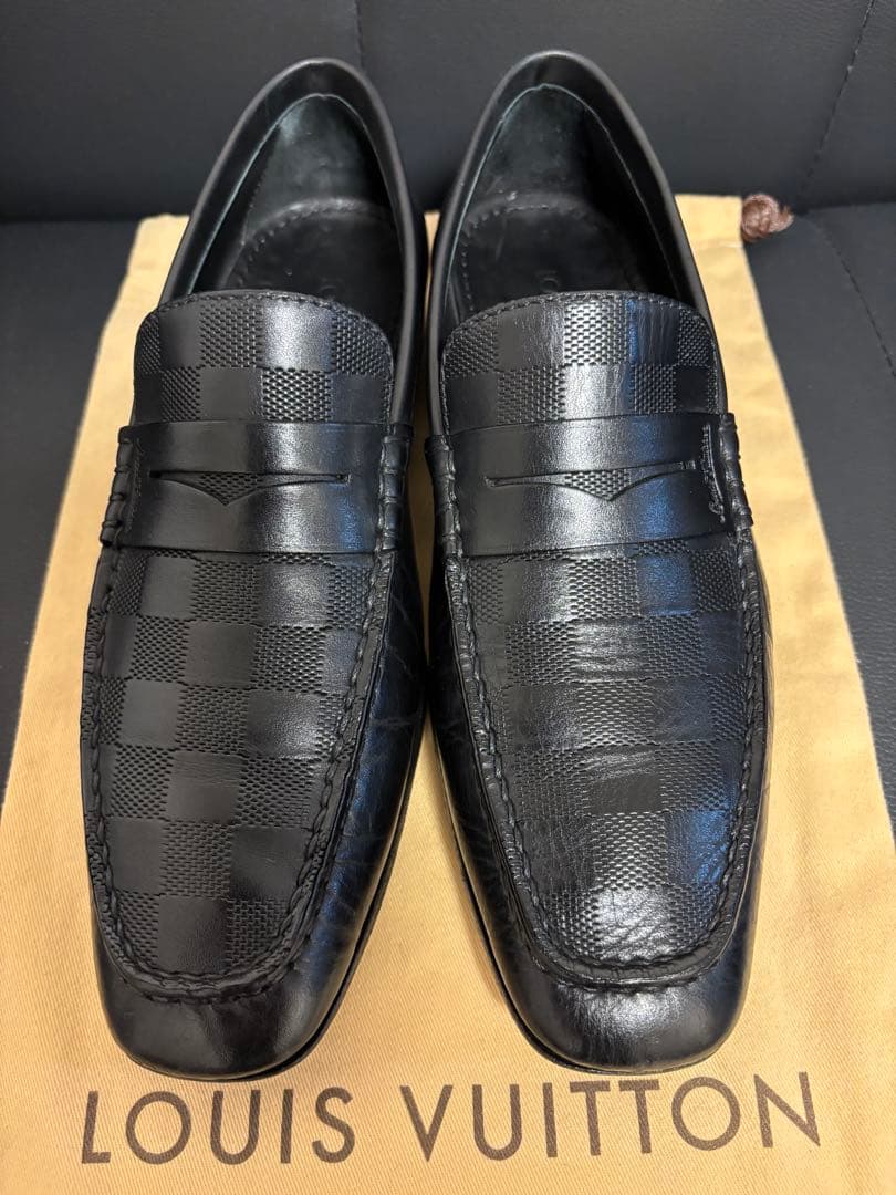 LOUIS VUITTON ルイヴィトン　ダミエローファーシューズ　24.5㎝
