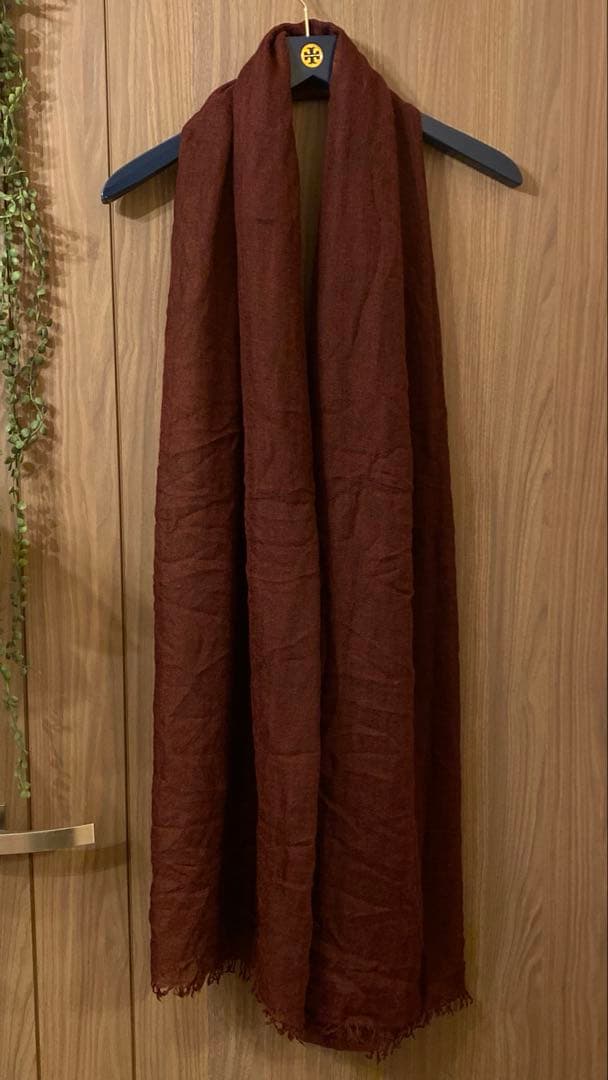 ファリエロサロティ　カシミヤ&シルク　大判ストール　イタリーメイド　ワインレッド
