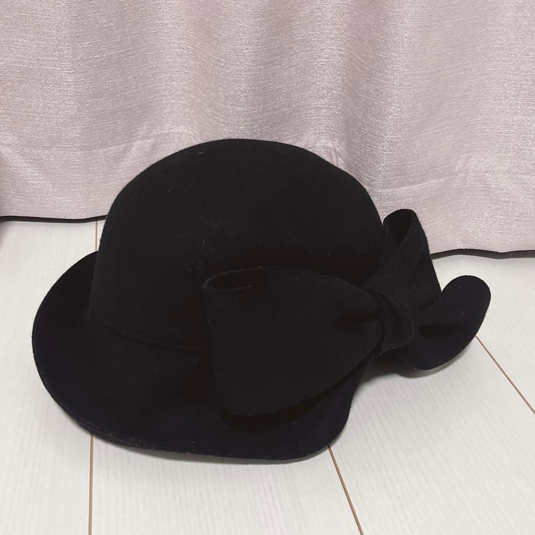 美品　CA4LA カシラ　ブリュレ　ウールハット　ブラック　フェルト