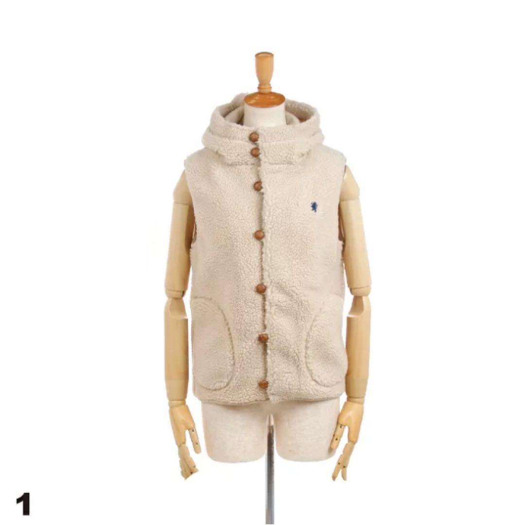 未使用タグ付き ジムフレックス ボアベスト くるみボタン フード 12