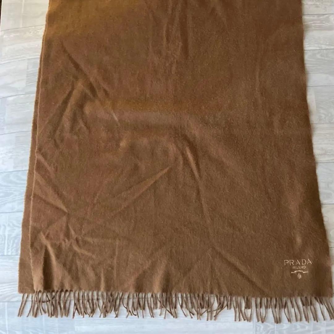 PRADA ブラウン ストール カシミヤウール