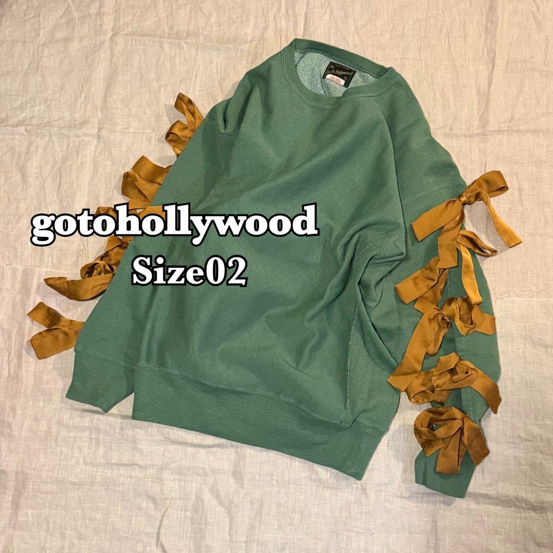 gotohollywood サテンリボン スウェット size02