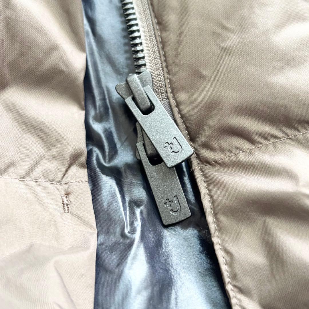 UNIQLO +J ダウンロングコート フード L ブラウン レディース