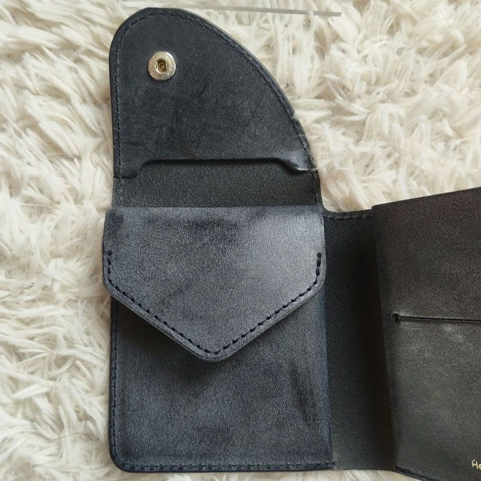 Hender Scheme/エンダ―スキーマ wallet 二つ折り ネイビー
