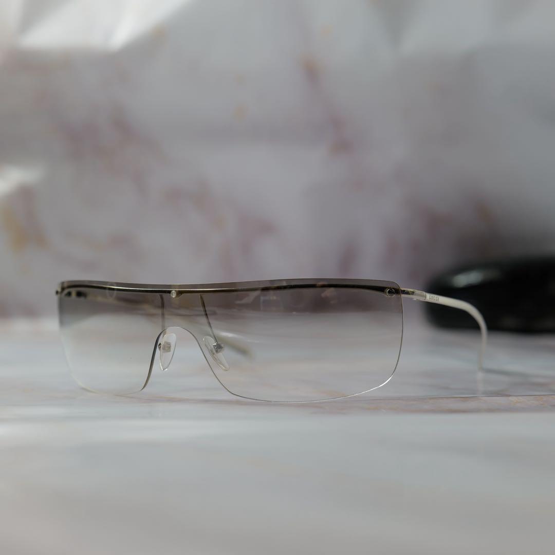 GUCCI グッチ フルフレーム Y2K クリア シルバー モード サングラス