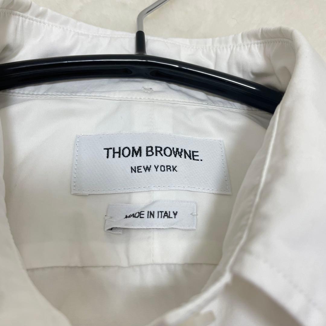 【美品】トムブラウン シャツワンピース ホワイト Mサイズ トリコロール