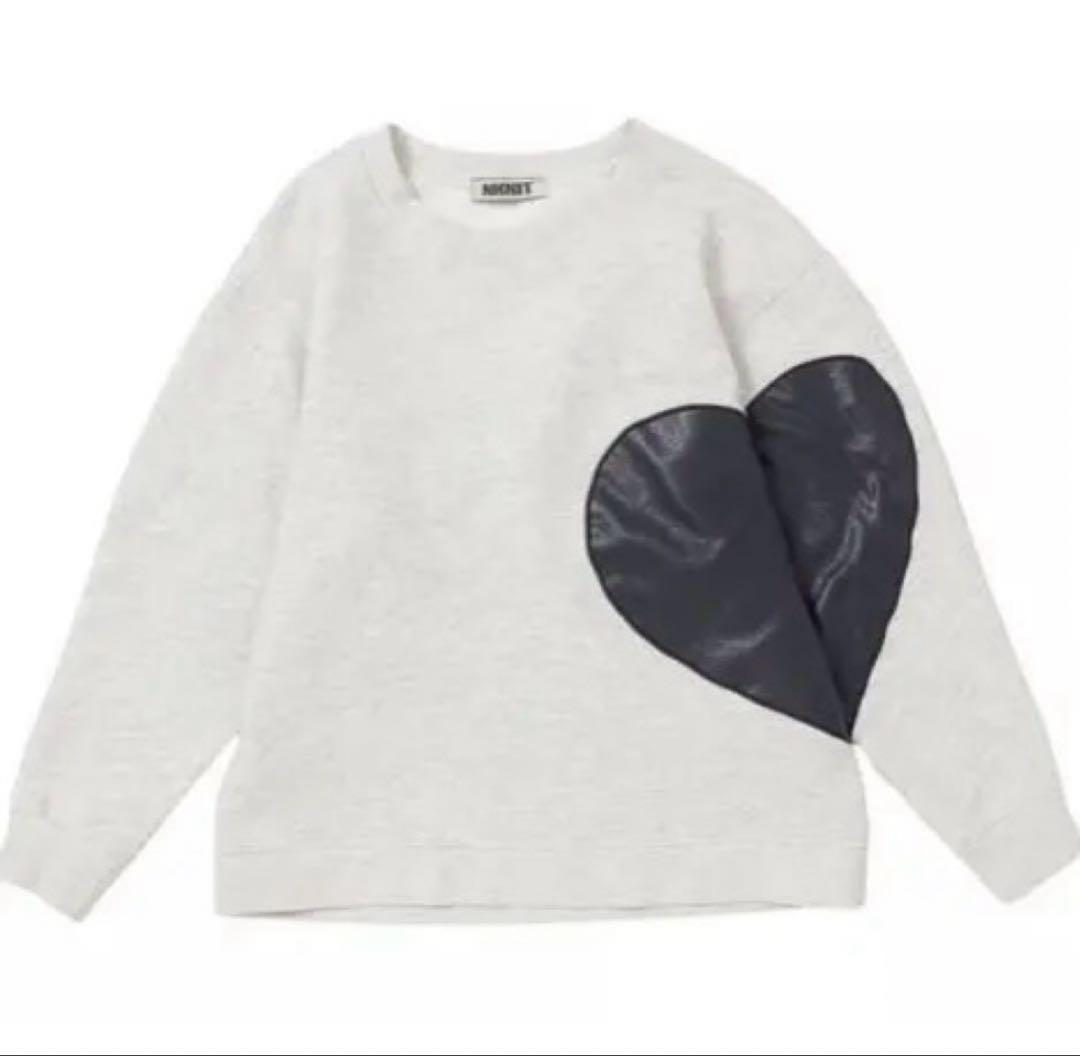 トップス NKNIT pattern pullover sweat L.GRAY 130
