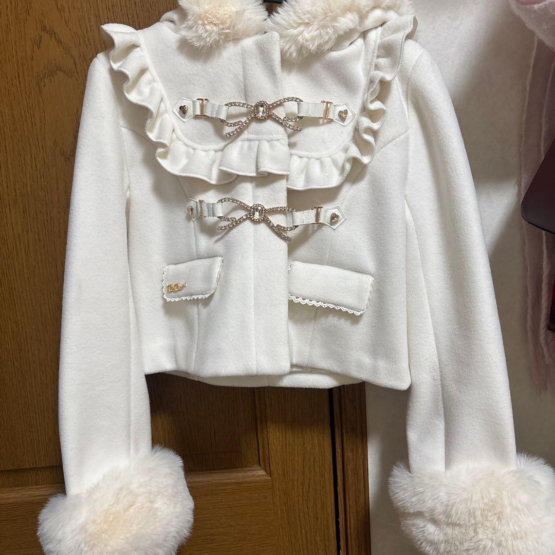 断捨離セール LIZLISA リズリサ ビジューリボンショートフードコート