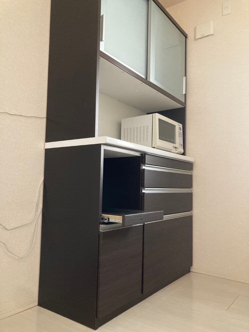 松田家具 Nクラッチ ダークブラウン 食器棚