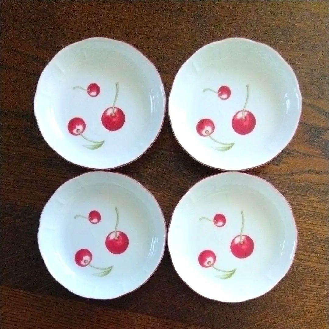 リチャードジノリ アンティコチェリー 皿 プレート 14cm 4枚 さくらんぼ