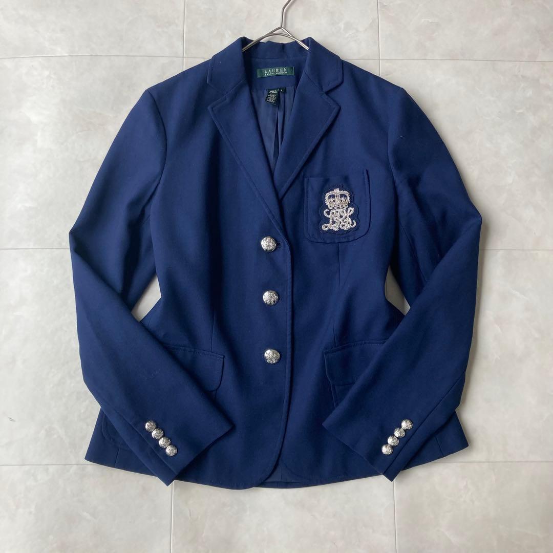 Ralph Lauren 銀ボタン テーラードジャケット ネイビー Lサイズ